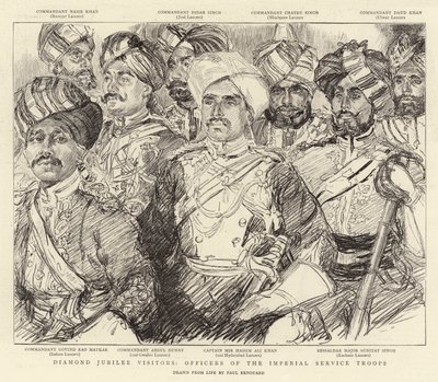 Visitantes del Jubileo de Diamante, Oficiales de las Tropas del Servicio Imperial de Charles Paul Renouard